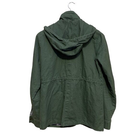 41 Hawthorn Women's Jacket Olive Green Military Chore Style Hood Large Pockets M - Picture 8 of 10
